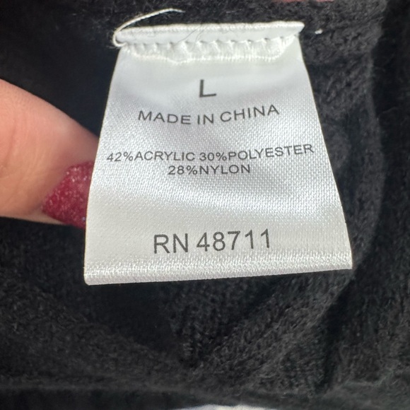 Ophelia Roe Elegant Black Ribbed Dress - Picture 4 of 5